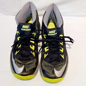 Nike Air Devosion Basketball Shoes Youth 6Y Black Volt 845081-005 Athletic Shoe